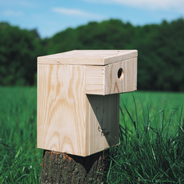 Meisenkasten mit Marderschutz | 32mm Einflugloch | Lärchenholz